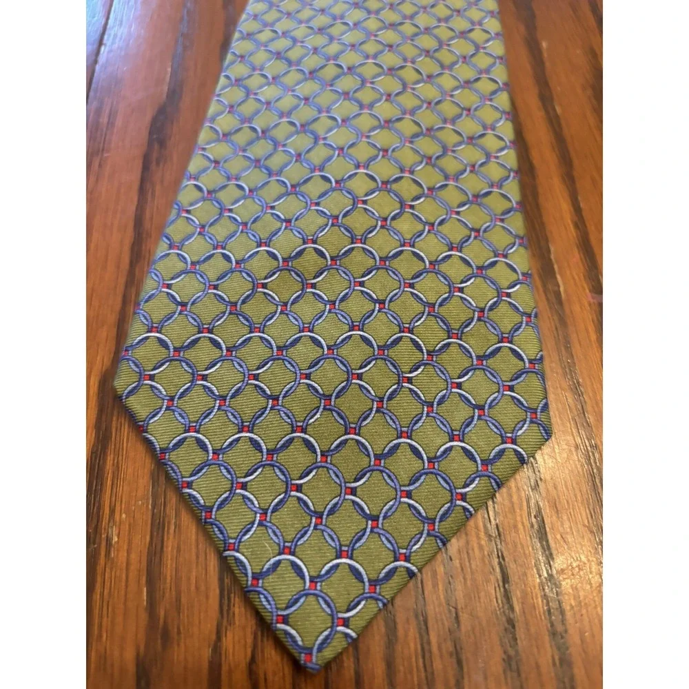 Brooks Brothers Makers Silk Green Link Tie 59